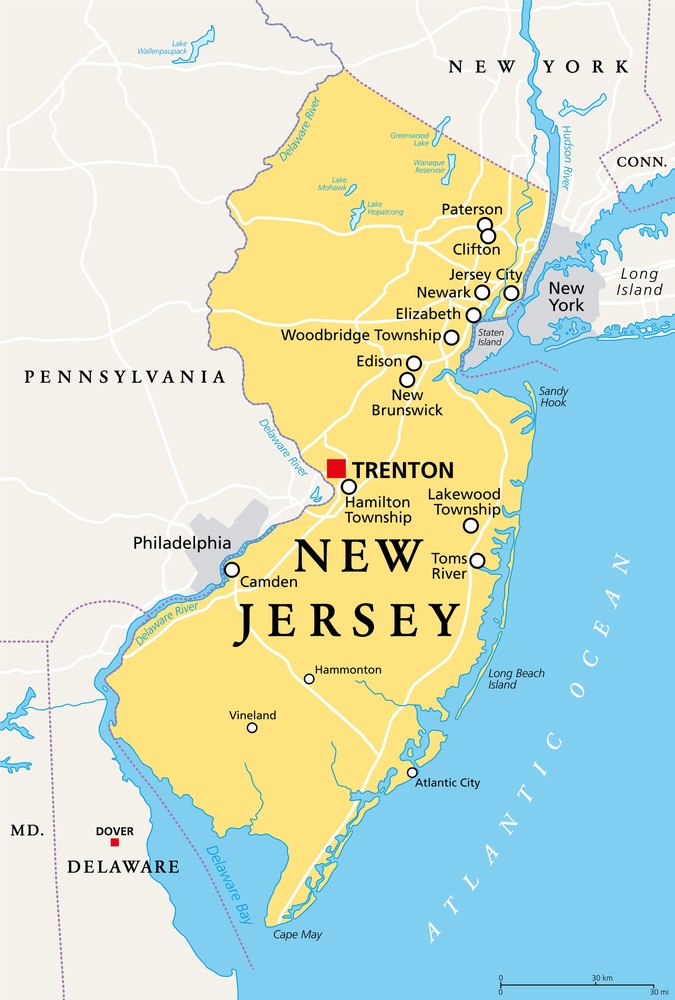 Onbeleefd Buskruit Herrie New Jersey Map-min -