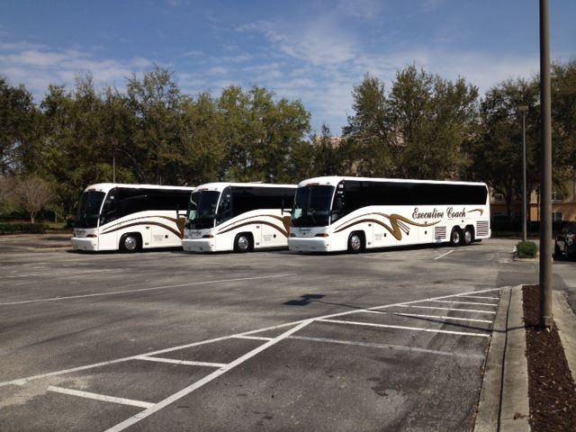 buses in parking lot