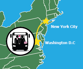 Washington D.C. to New York City graphic